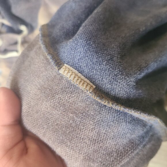 First Love Boutique Tie Dye Hoodie Kangaroo Pocket Brown Cream and Blue Colors - Picture 6 of 6